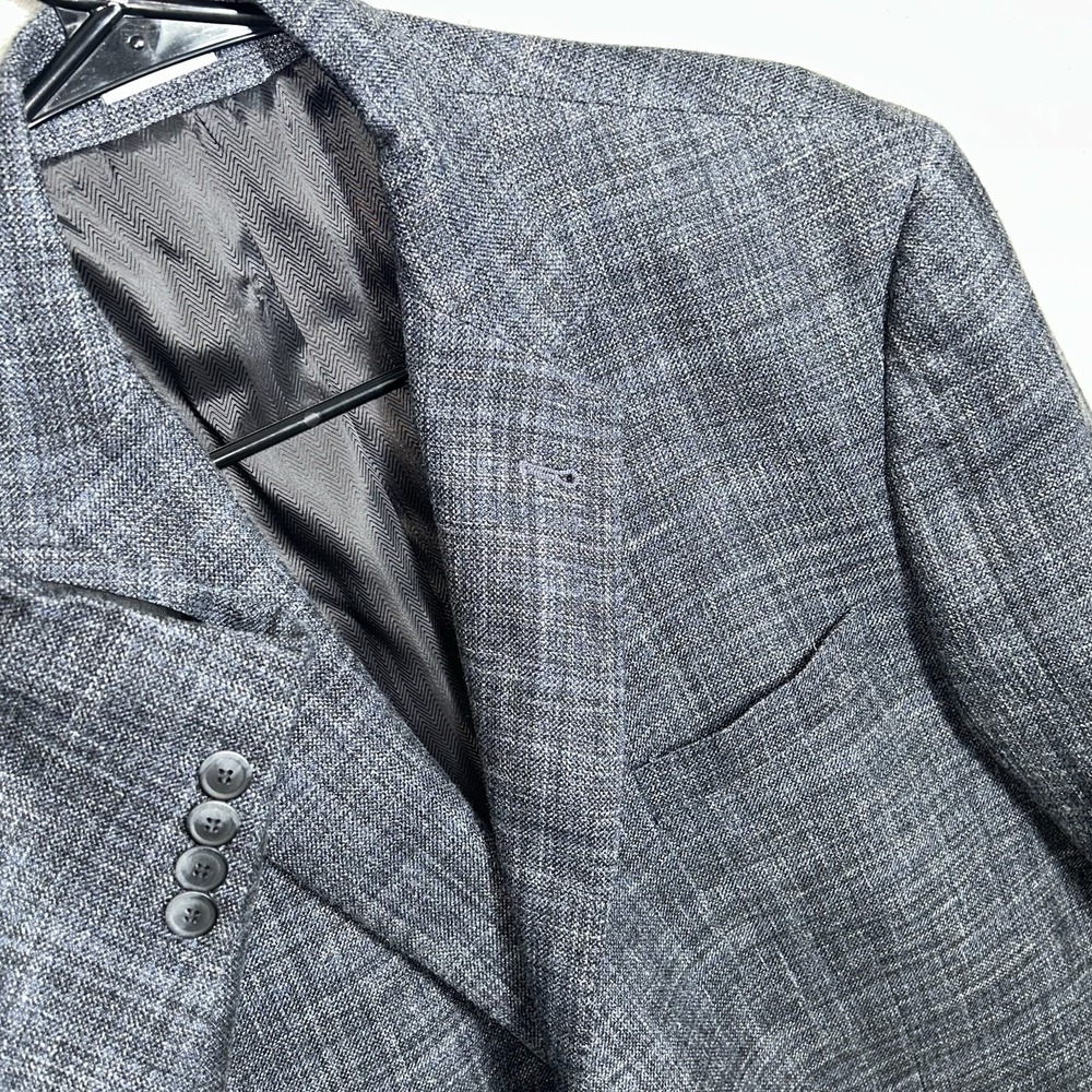 Joseph Abboud E. THOMAS Gray Wool Silk Linen 2Btn Blazer Jacket Mens 44R